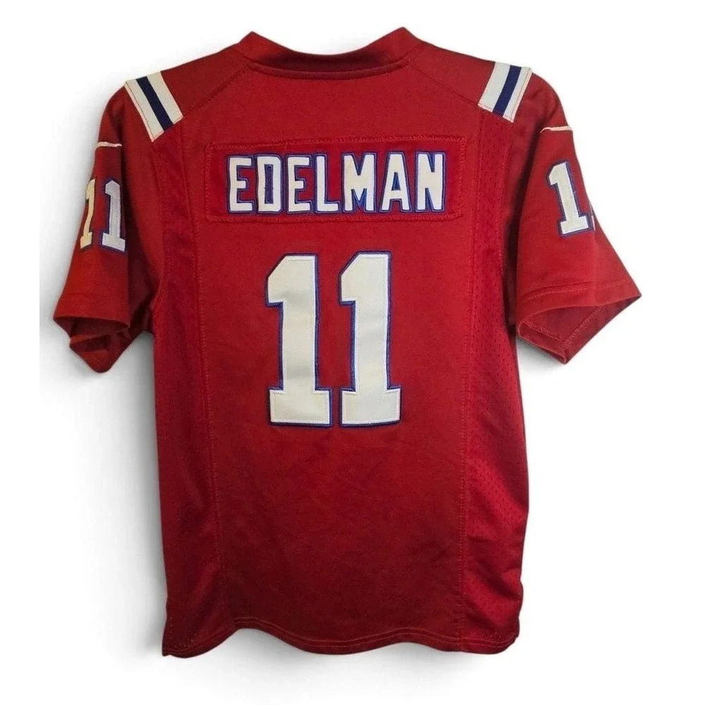 Nike Julian Edelman New England Patriots Red Game Jersey Size S